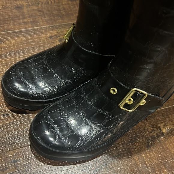 Holland Cooper Shearling Lined Wellington Boots - Picture 8 of 9